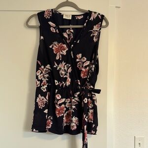 Sienna Sky Navy Floral Blouse